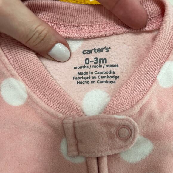 Carter's Baby Girl's Bunny Wearable SleepSack Blanket Size Medium 0-3 Months - Picture 4 of 5